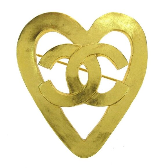 Chanel Heart Brooch Gold - Picture 5 of 8